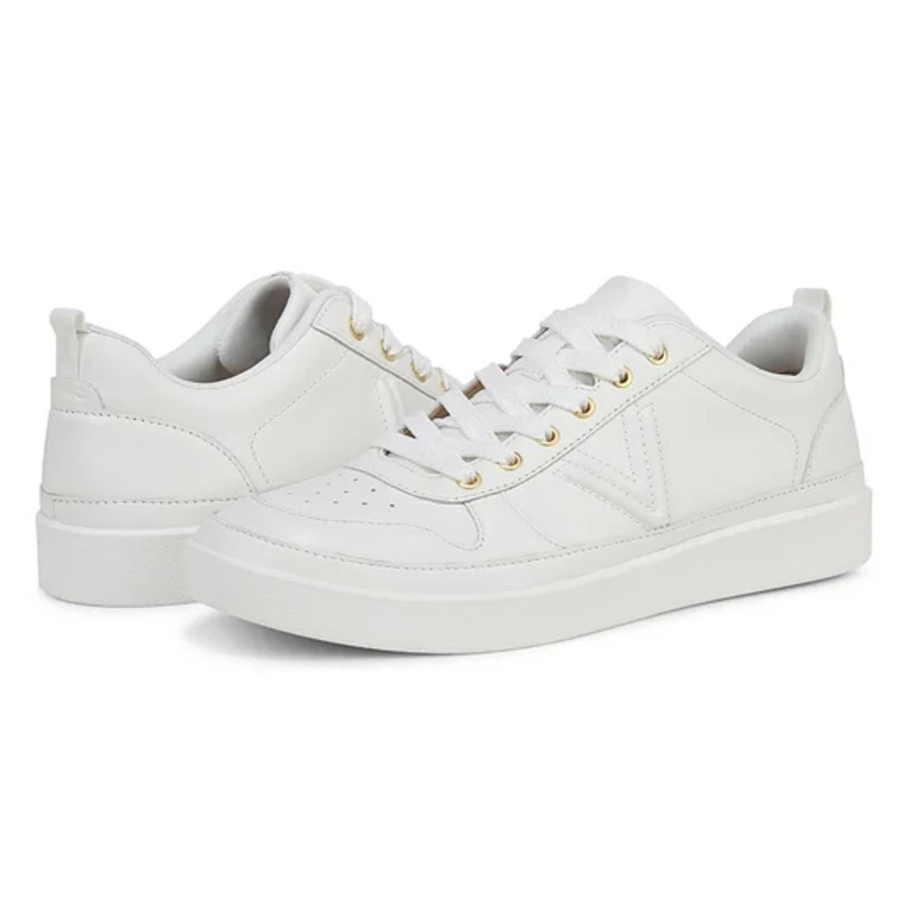 Vionic Womens Elise Casual Sneakers US 8 Wide EU 38.5 White Leather NIB - Picture 1 of 13